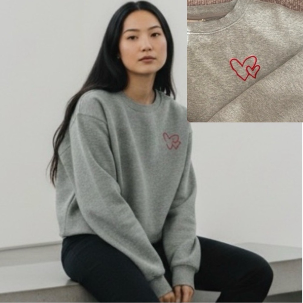 Heart Bubble Hem Sweater - Picture 2 of 5